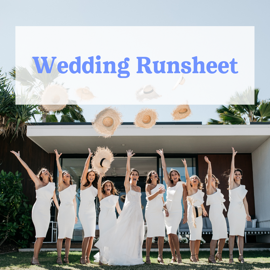 Wedshed's Wedding Runsheet